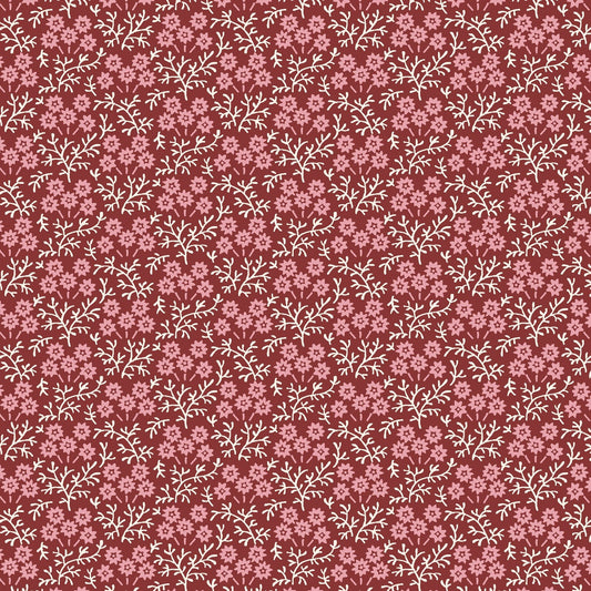 Birdsong Trailing Flowervine (Red) 1/2 yard