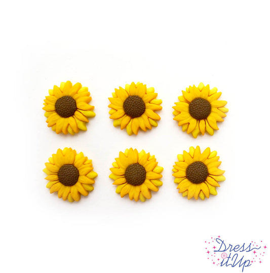 Dress It Up Buttons - Sunflowers