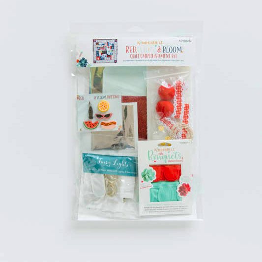 Red, White & Bloom Embellishment Bundle