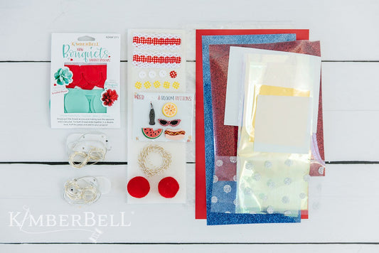 Red, White & Bloom Embellishment Bundle