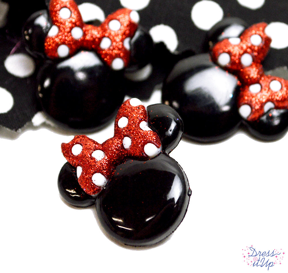 Dress It Up Buttons - Minnie Mouse Heads Button Singles